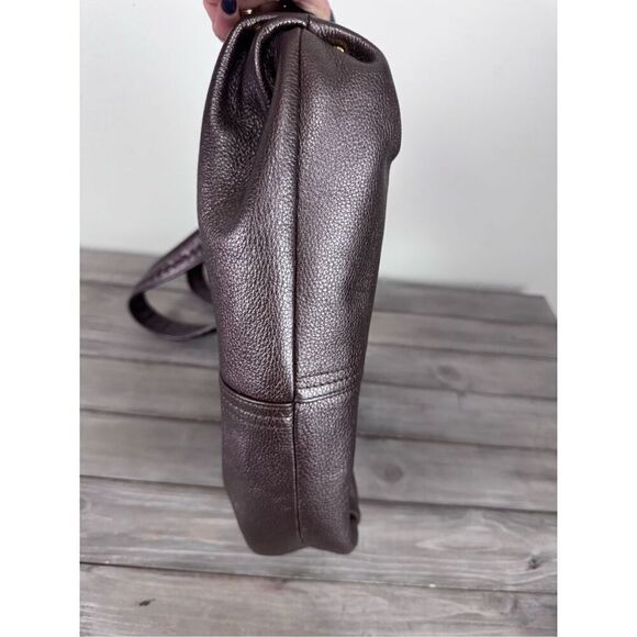 Elliott‎ Lucca Brown Sheen 100% Leather Tote Shoulder Bag - Picture 13 of 16